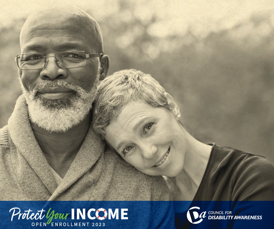 Mature couple portrait, wondering about Social Security benefits. Protect Your Income, Open Enrollment 2023